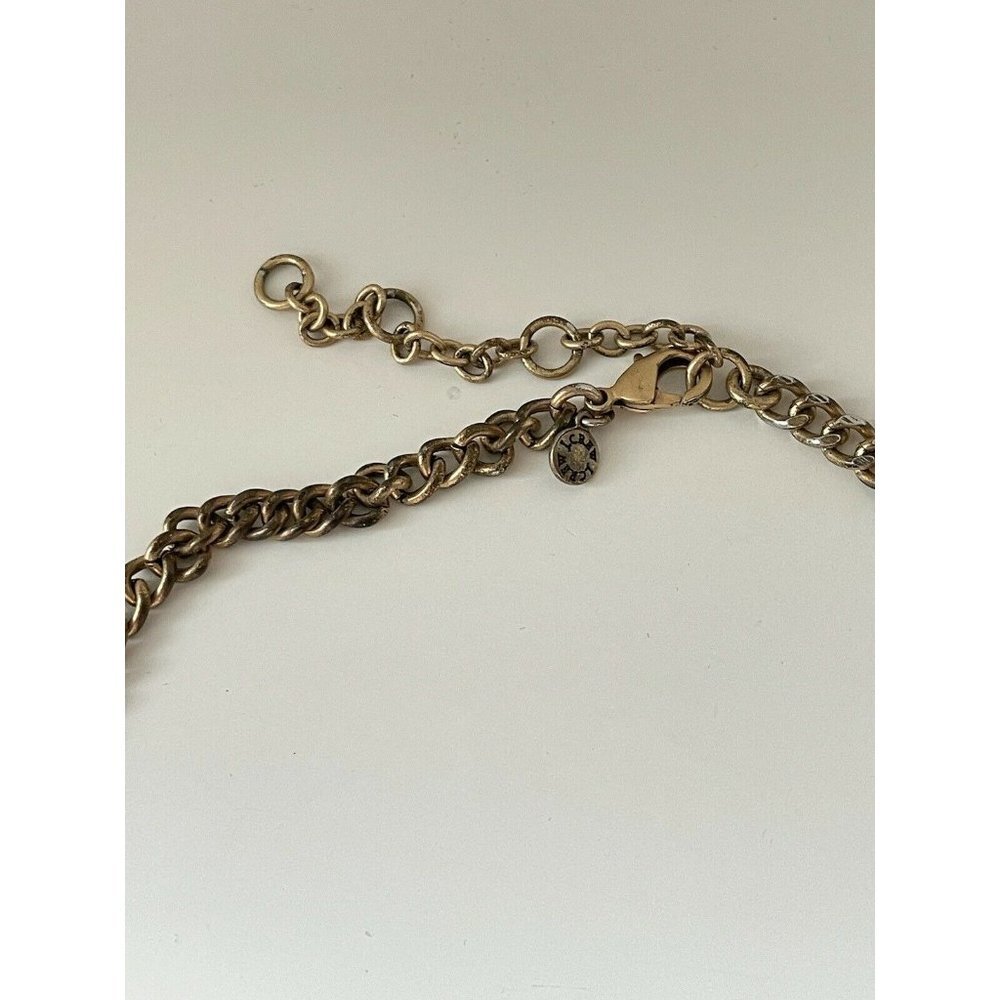 J. Crew Tortoise Shell Lucite Red Gemstone Necklac - image 3